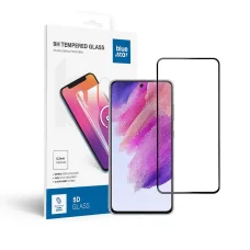 Edzett Üveg Blue Star - SAMSUNG Galaxy S21 FE Teljes Felületű (teljes ragasztás/kis méret) - fekete Edzett Üveg Blue Star üvegfólia