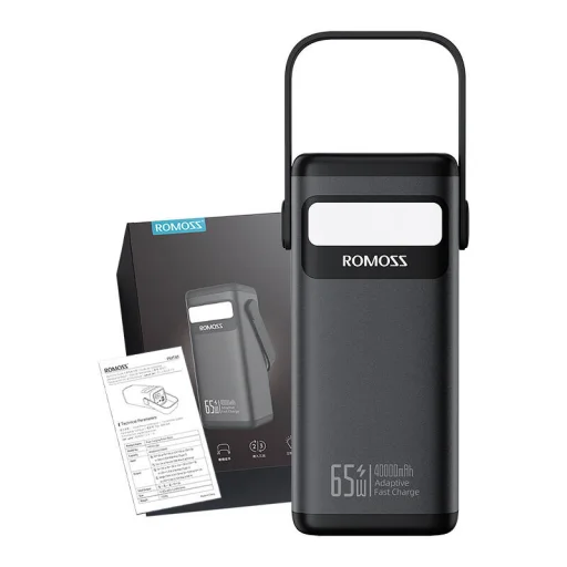 Powerbank Romoss PMT40  4000mAh 65W (fekete), - 4