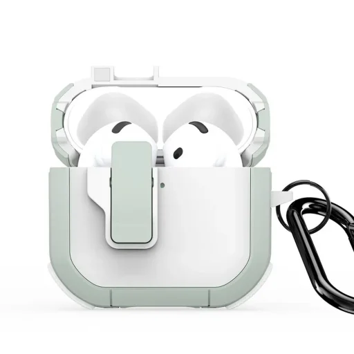 DUX DUCIS PECP - TPU+PC védőtok AirPods 4 fehér zöld tok - 2
