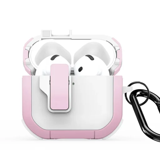 DUX DUCIS PECP - TPU+PC védőtok AirPods 4-hez fehér-rózsaszín - 2