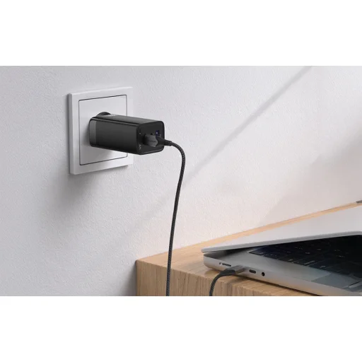  Fali töltő Vention FEDB0-EU 2xUSB-C 1xUSB-A 65W/30W/30W GaN (fekete) - 8