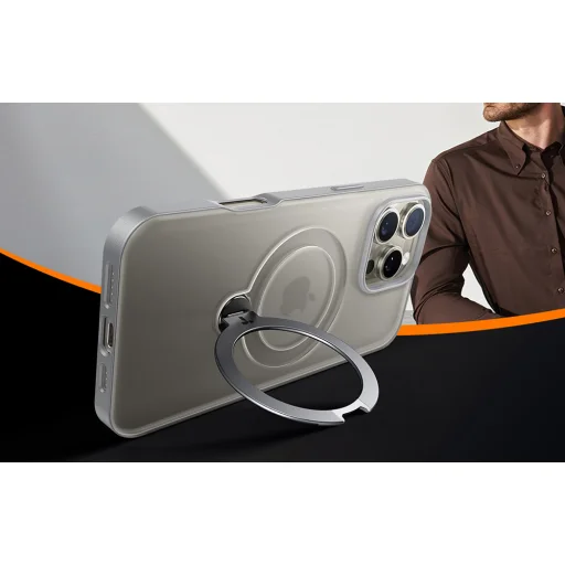 CaseTorras Ostand Spin iPhone 16 Pro Max tok (Szürke) - 3