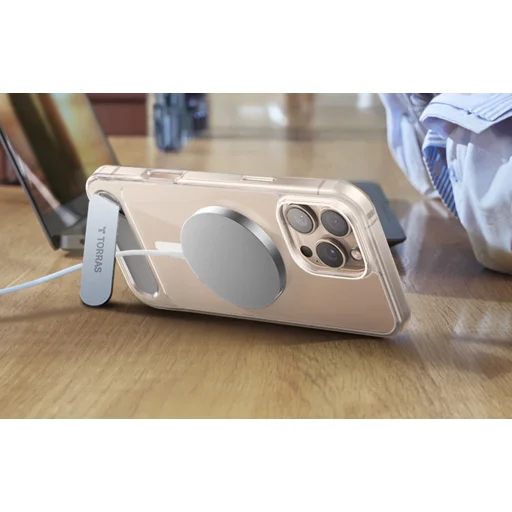 Torras Pstand Series tok iPhone 16 Plus (Átlátszó) - 2