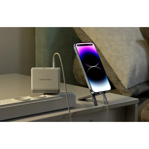 Vention FEGB0-EU hálózati töltő 2xUSB-C 1xUSB-A 100W/100W/30W GaN (fekete) - 2