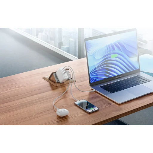 Vention FEGB0-EU hálózati töltő 2xUSB-C 1xUSB-A 100W/100W/30W GaN (fekete) - 7