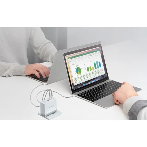 Vention FEGB0-EU hálózati töltő 2xUSB-C 1xUSB-A 100W/100W/30W GaN (fekete) - 8