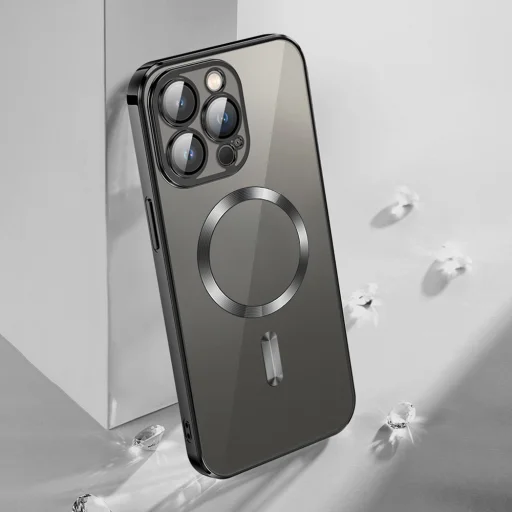 Vmax Fekete Electroplating Mag TPU tok iPhone 13 Pro 6,1" - 3