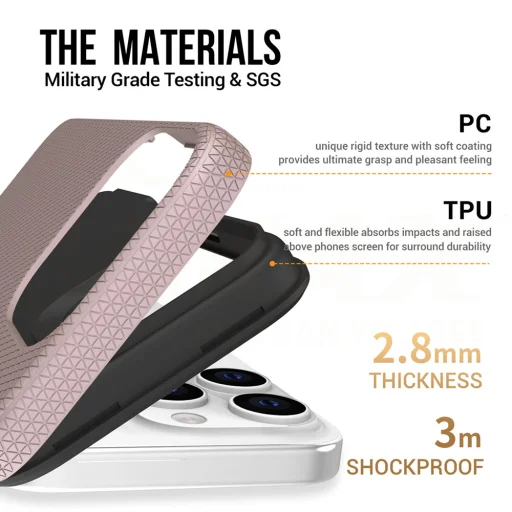 Vmax háromszög tok iPhone 14 Pro 6,1" rózsaarany tok - 6