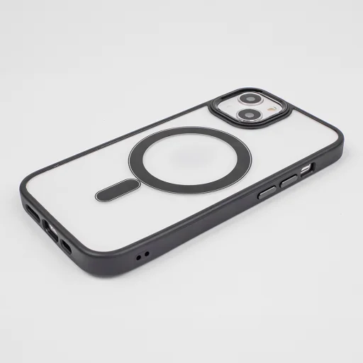 Satin Clear Mag tok iPhone 15 Plus 6,7" fekete - 4