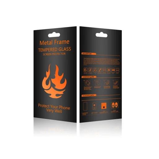 Samsung Galaxy S25 Plus edzett üvegfólia fém kerettel fekete keret - 4