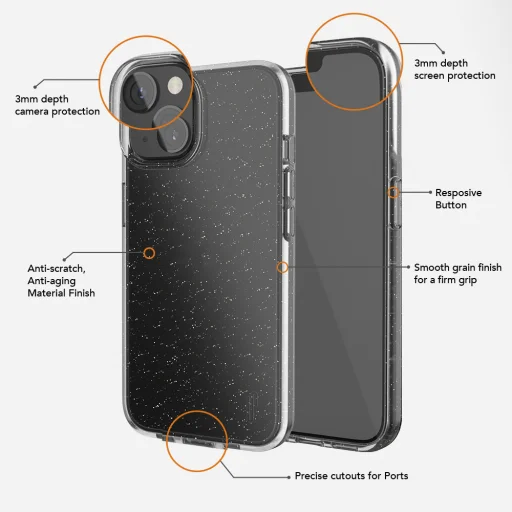 Ugly Rubber Vogue tok iPhone 13 / 14 6,1" fekete tok - 2