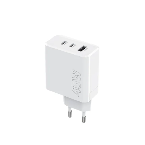 Maxlife MXTC-07-45ACC PD QC töltő 2x USB-C 1x USB 45W fehér, - 1