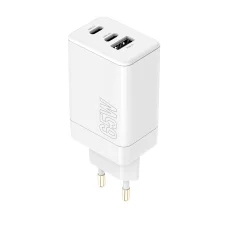Maxlife MXTC-08-65ACC PD QC töltő 2x USB-C 1x USB 65W fehér