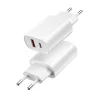 WIWU falitöltő Wi-U002 PD + QC 20W 1x USB 1x USB-C fehér thumbnail