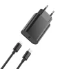 WIWU fali töltő Wi-U001 PD 20W 1x USB-C fekete + kábel USB-C - Lightning thumbnail
