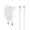 Maxlife MXTC-06-20C PD QC töltő 1x USB-C 20W fehér + USB-C - Lightning kábel 20W thumbnail