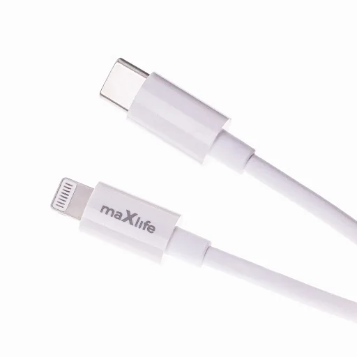 Maxlife MXTC-06-20C PD QC töltő 1x USB-C 20W fehér + USB-C - Lightning kábel 20W - 7