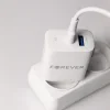 Forever TC-07-30AC PD QC töltő 1x USB-C 1x USB 30W fehér + USB-C - USB-C kábel 60W - 11