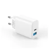 Forever TC-07-30AC PD QC töltő 1x USB-C 1x USB 30W fehér + USB-C - USB-C kábel 60W - 6