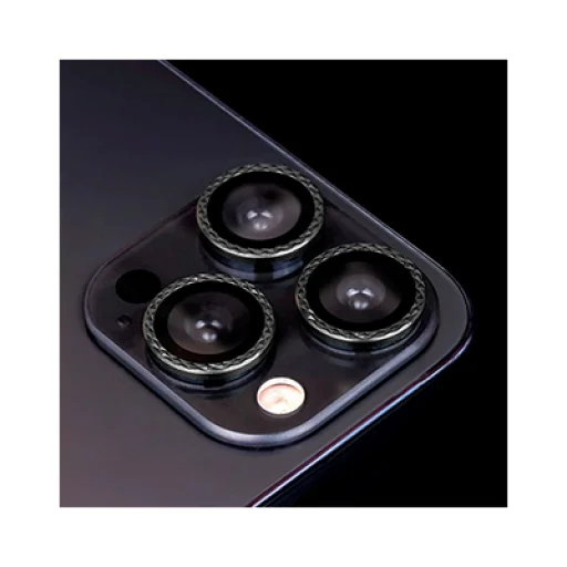 iPhone 16 Plus 6,7" fekete rombusz lencsevédő (2 db) üvegfólia - 3