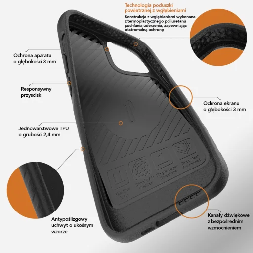 Ugly Rubber L tok iPhone 15 Pro Max 6,7" fekete tok - 13