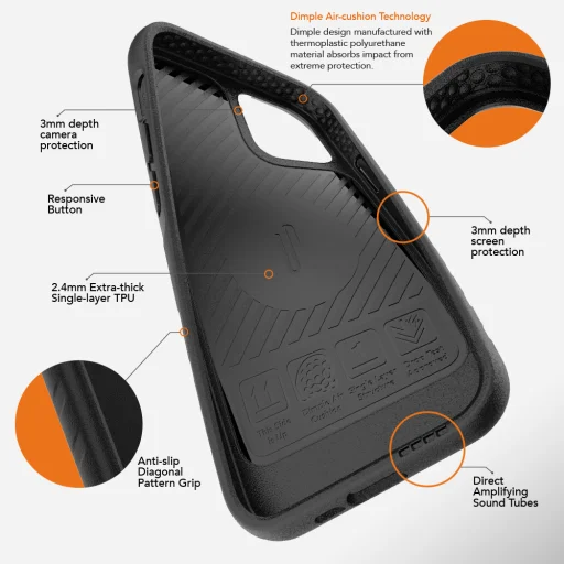 Ugly Rubber L tok iPhone 15 Pro Max 6,7" fekete tok - 14