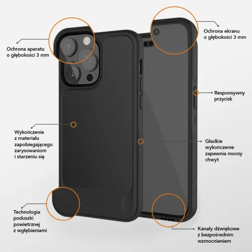 Ugly Rubber L tok iPhone 15 Pro Max 6,7" fekete tok - 15