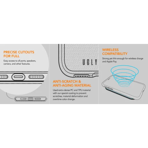 Ugly Rubber Vogue tok iPhone 13 Pro 6,1" átlátszó - 12