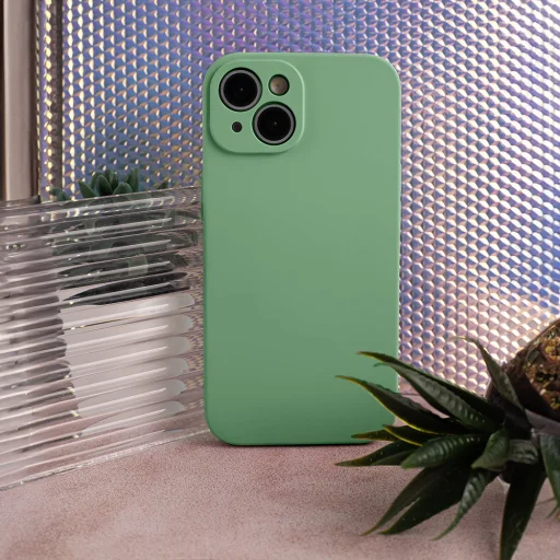 Szilárd szilikon tok iPhone 11-hez világoszöld - 6