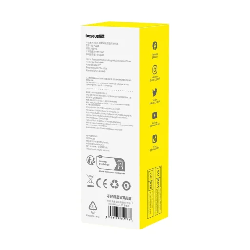 Baseus Heyo Series mágneses digitális visszaszámláló időzítő stopper funkcióval - fekete - 6