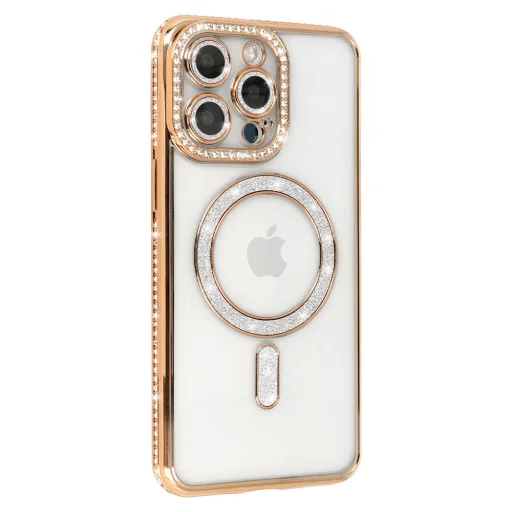Bling Magsafe tok iPhone 13 gold - 2