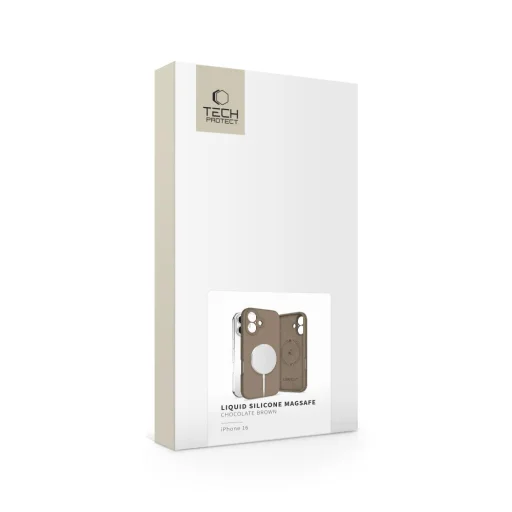 Tech-protect Liquid Silicone Magsafe Iphone 16 Csokibarna Tok - 4