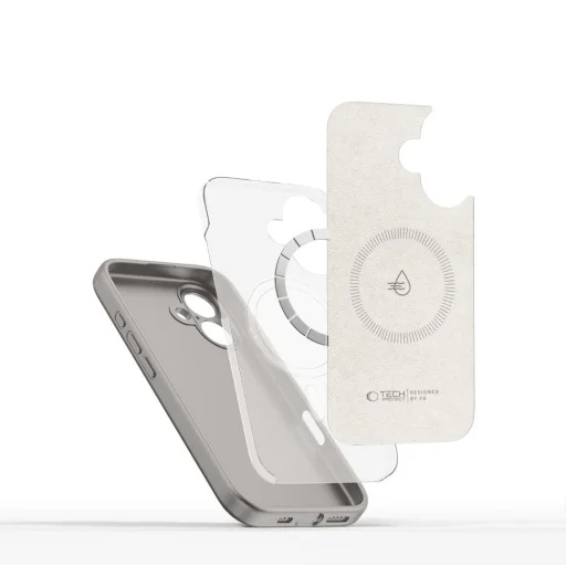 Tech-protect Liquid Silicone Magsafe Iphone 16 Stone Grey Tok - 3