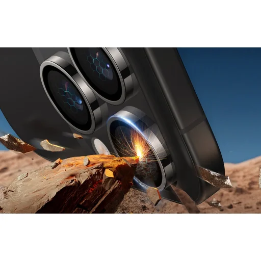 Kamera lencse Lensguard iPhone 16 Pro-hoz (Szürke) üvegfólia - 5