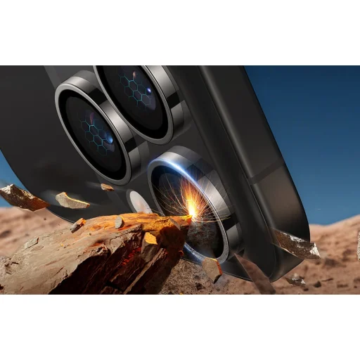 Kamera lencse védőüveg iPhone 16 Pro (Fekete) - 7