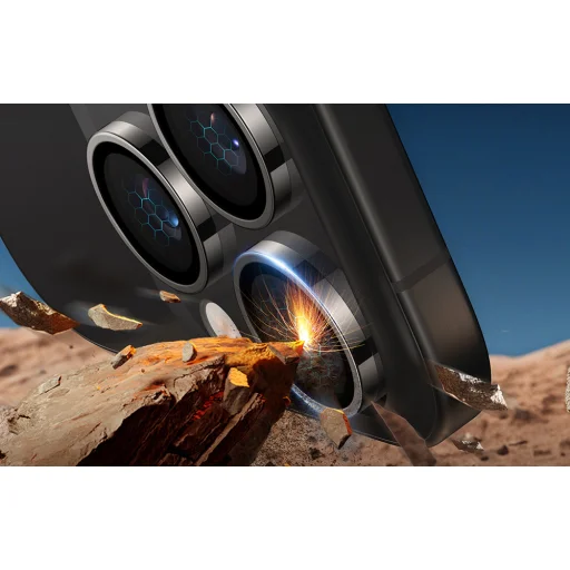 Kameraüveg Lencseőr iPhone 16 Pro Max (Fekete) üvegfólia - 5