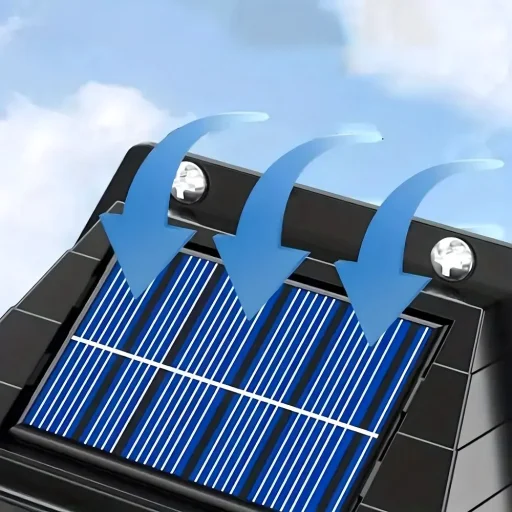 Napelemes LED kerti homlokzati lámpa RC-K-1536 fekete - 10