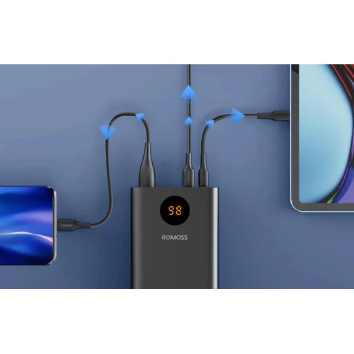 Romoss PEA30 Powerbank, 30000mAh (fekete) - 5