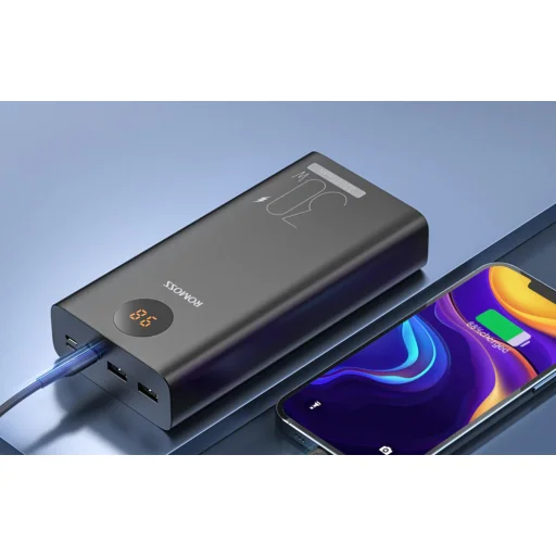 Romoss PEA30 Powerbank, 30000mAh (fekete) - 8