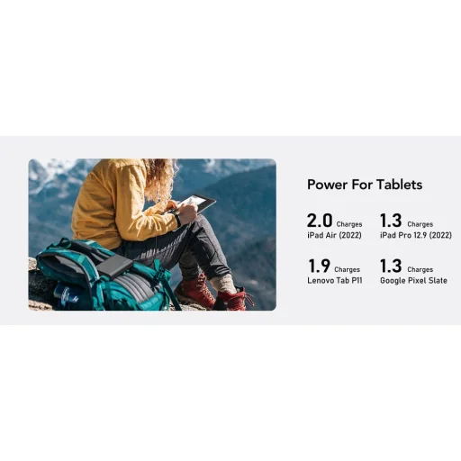 VEGER powerbank 25.000 mAh beépített Type C / Lightning kábelekkel PD 130W TCE130 (W2503) fekete - 24