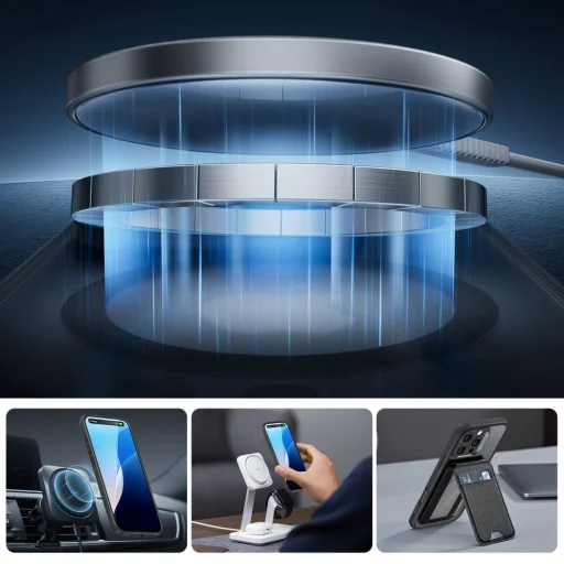  iPhone 16 Pro Max Matt Fekete Esr Classic Pro Készlet Halolock Magsafe tok - 3