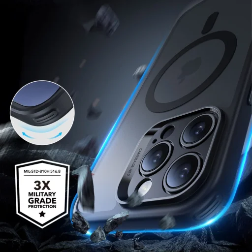  iPhone 16 Pro Max Matt Fekete Esr Classic Pro Készlet Halolock Magsafe tok - 4