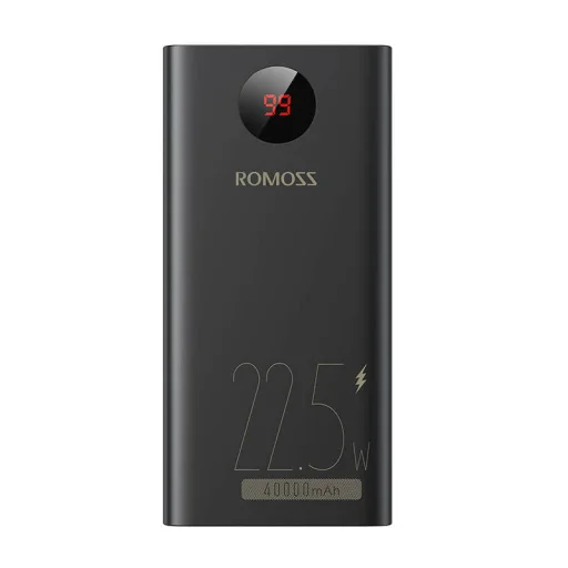 Romoss PEA40PF Powerbank, 40000mAh, 22.5W (fekete) - 1