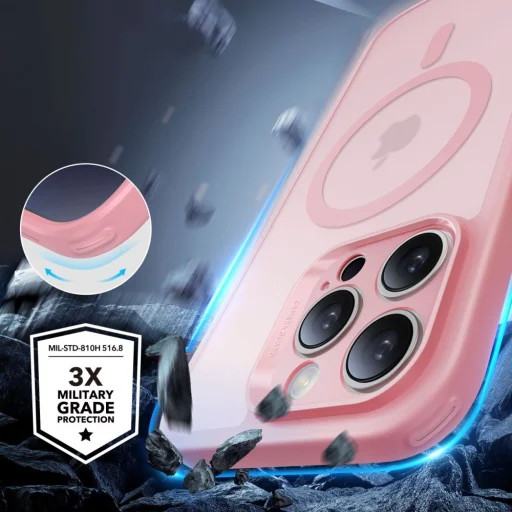  iPhone 16 Pro Max Frosted Pink ESR Classic Pro Set Halolock Magsafe tok - 4
