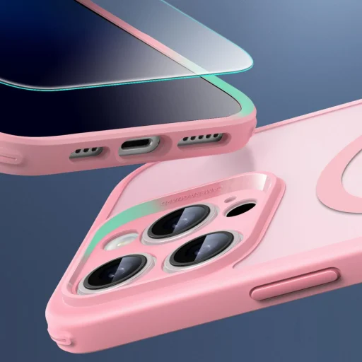  iPhone 16 Pro Max Frosted Pink ESR Classic Pro Set Halolock Magsafe tok - 5