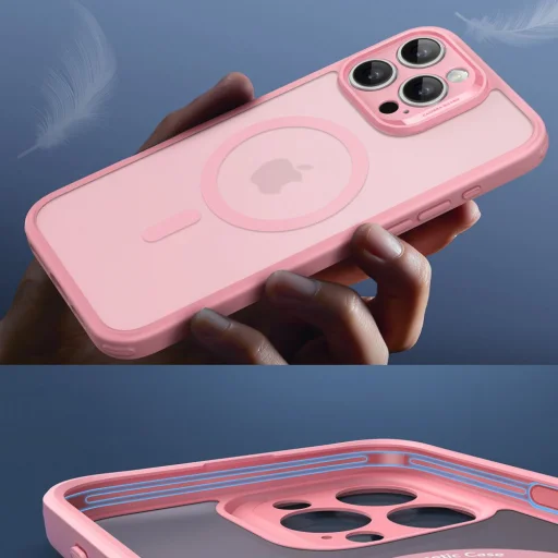  iPhone 16 Pro Max Frosted Pink ESR Classic Pro Set Halolock Magsafe tok - 7