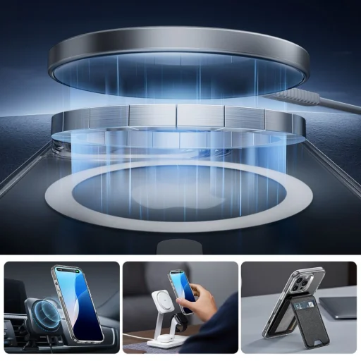  iPhone 16 Pro Átlátszó ESR Classic Pro Set Halolock MagSafe tok - 3