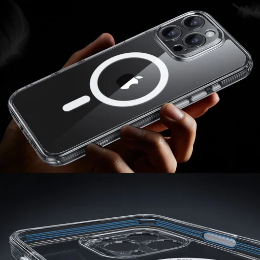  iPhone 16 Pro Átlátszó ESR Classic Pro Set Halolock MagSafe tok - 7