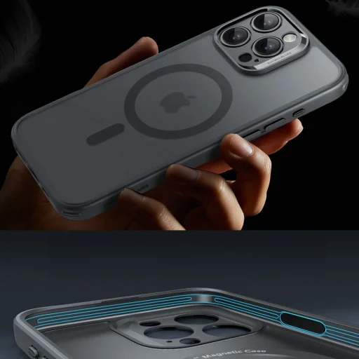  iPhone 16 Pro Max ESR Classic Pro Set HaloLock MagSafe Dermesztő Szürke tok - 7