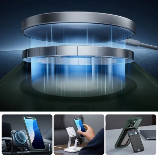  iPhone 16 Pro Max Zöld Esködött ESR Classic Pro Set HaloLock MagSafe tok - 3